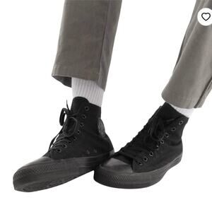 Converse Allstar Black Monochrome High Top Canvas Sneakers Size 13 New